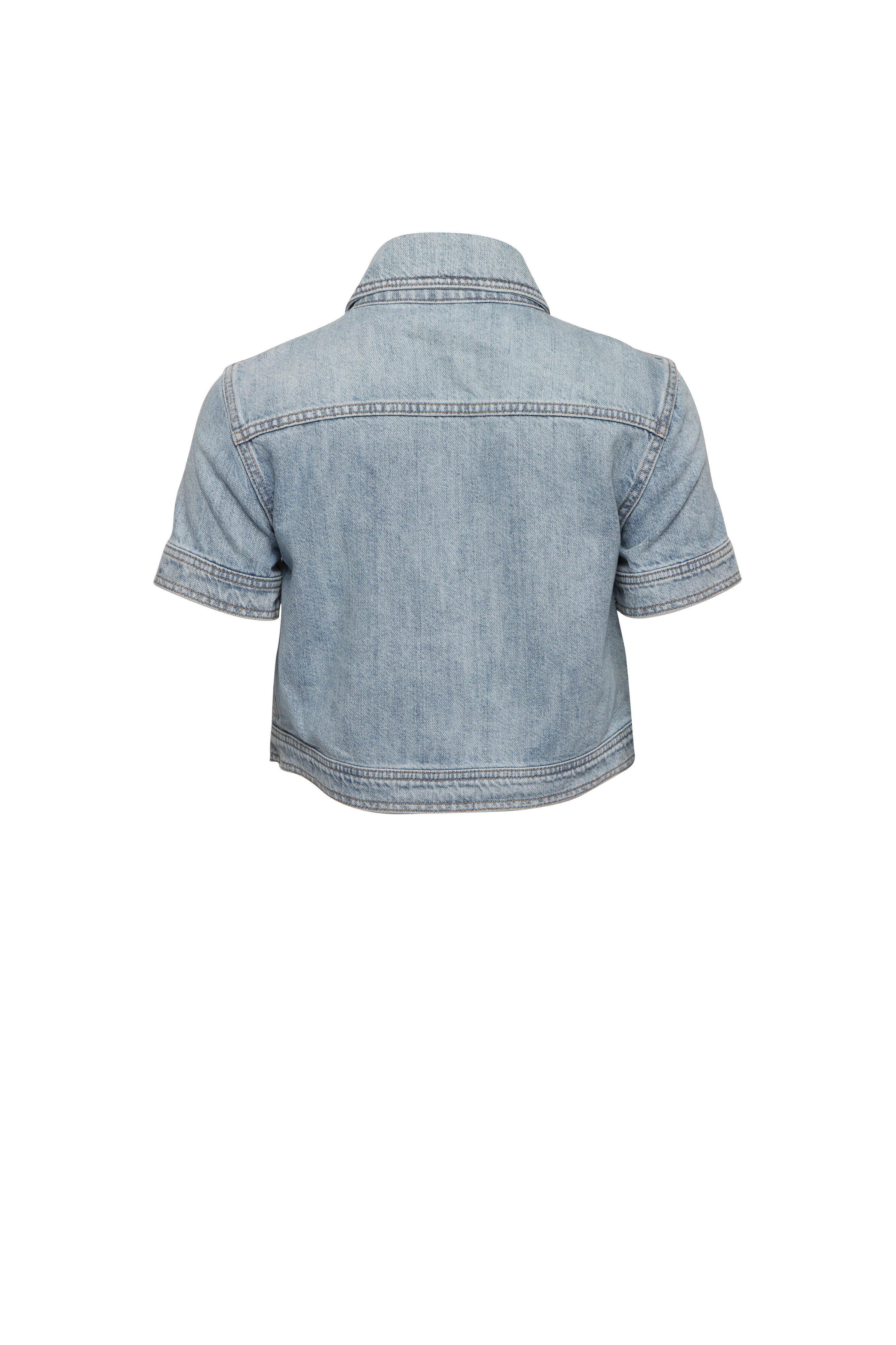 Alice & Olivia - Tesha Crop Denim Shirt