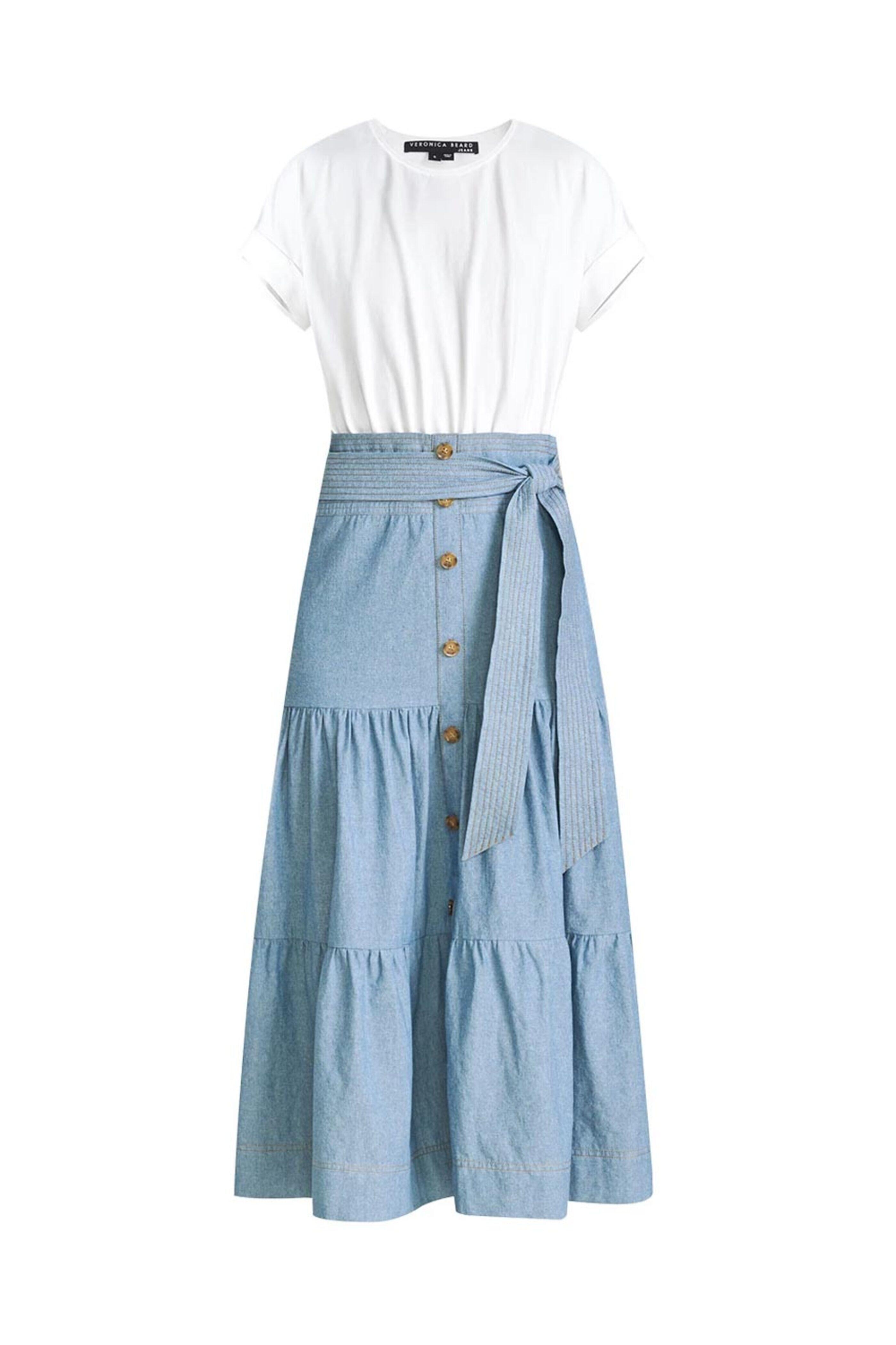 Veronica Beard - Chambray Emmit T-Shirt Midi Dress