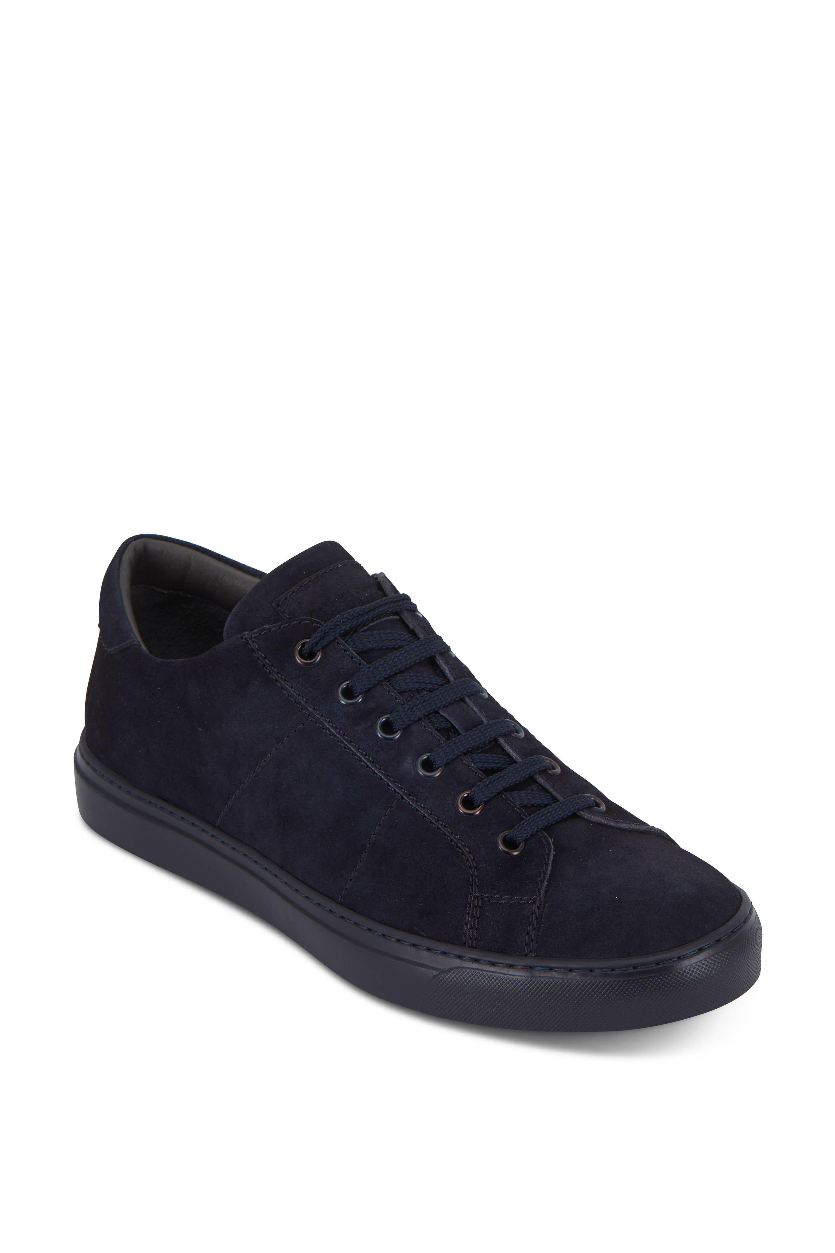 To Boot New York - Cordero Navy Blue Quilted Suede Sneaker