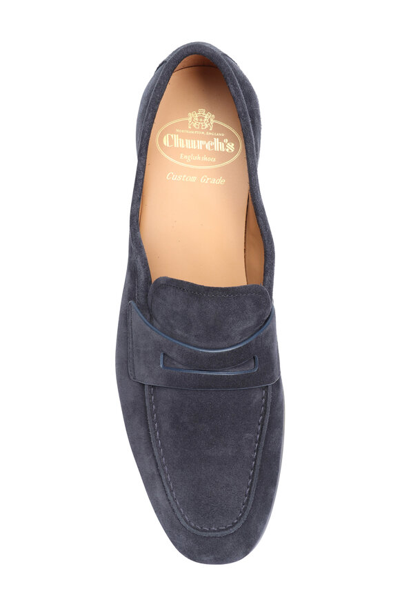 Church's Milton Soft Navy Suede Penny Loafer - view 3