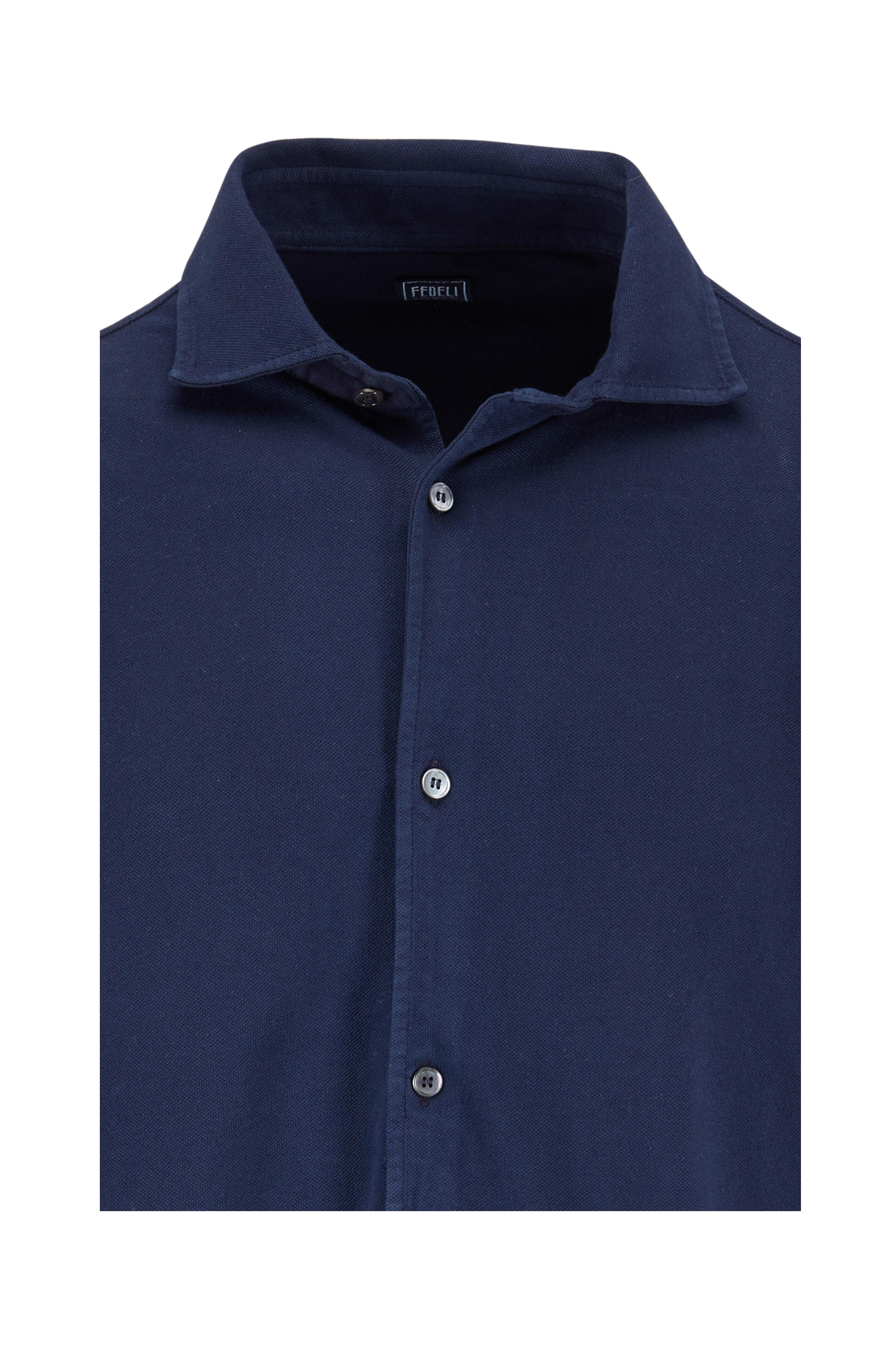 Fedeli cotton button down on sale shirt