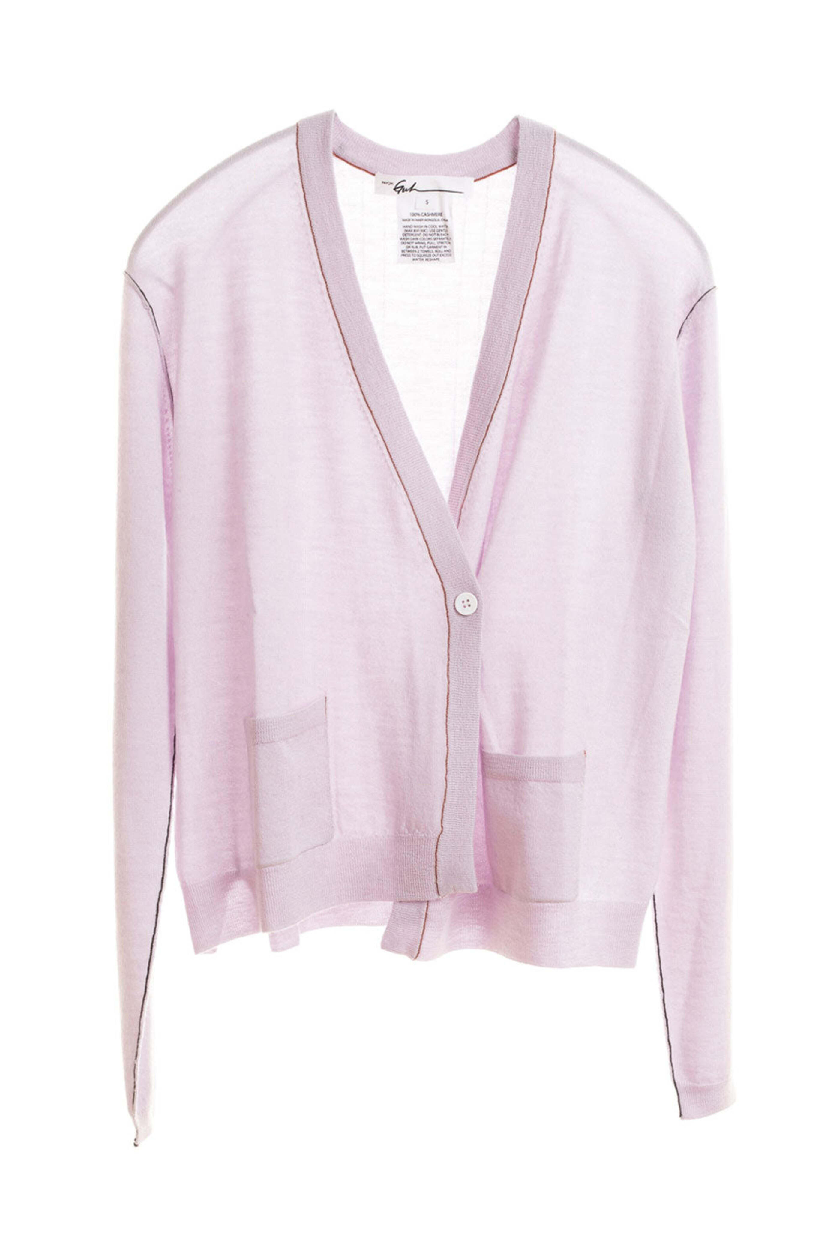 Paychi Guh - Pale Lavender Asymmetrical Cardigan
