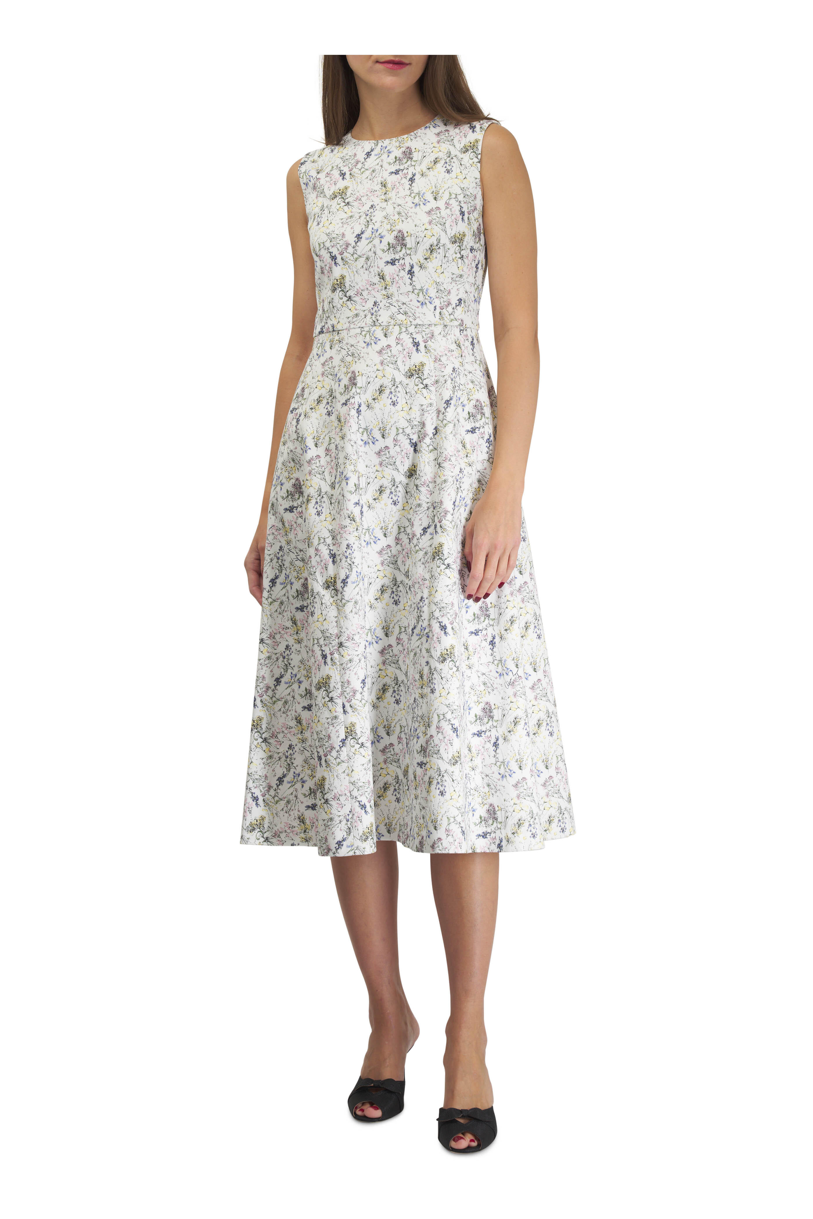 Adam Lippes - Eloise Floral Print Midi Dress | Mitchell Stores