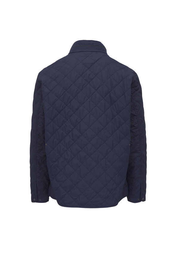 Peter Millar Suffolk Navy Travel Quilted Coat - view 4