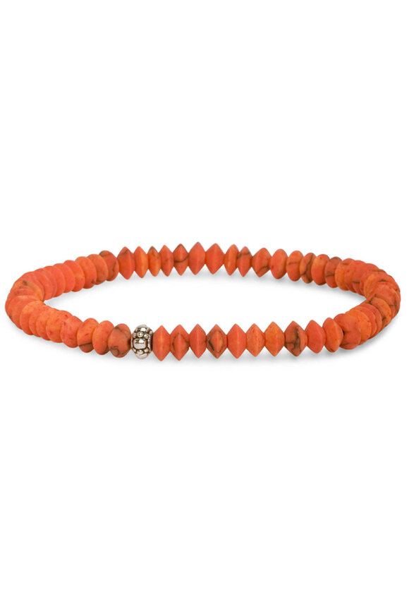 Spivey  Orange Matte JadeBeaded Bracelet - view 1