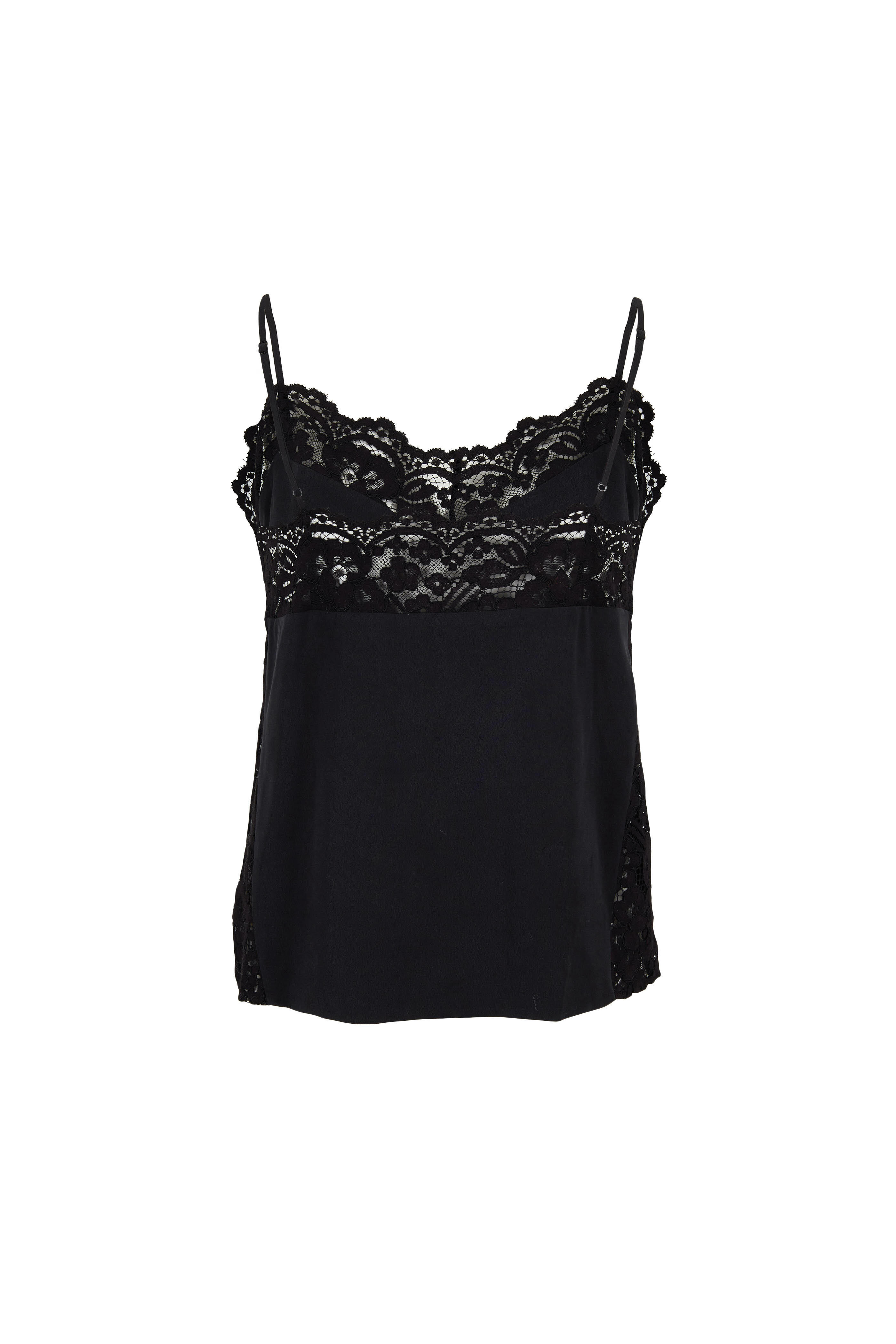 L'Agence - Janet Black Lace Trim Tank