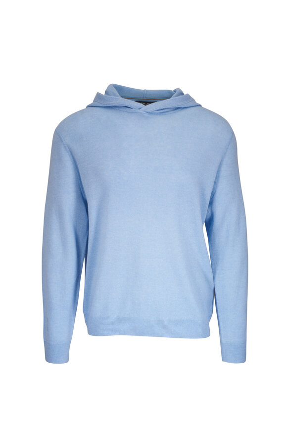 RLX Ralph Lauren Light Blue Washable Cashmere Hoodie