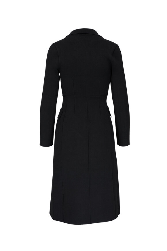 Scanlan Theodore - Black Crepe Knit Tailored Coat 