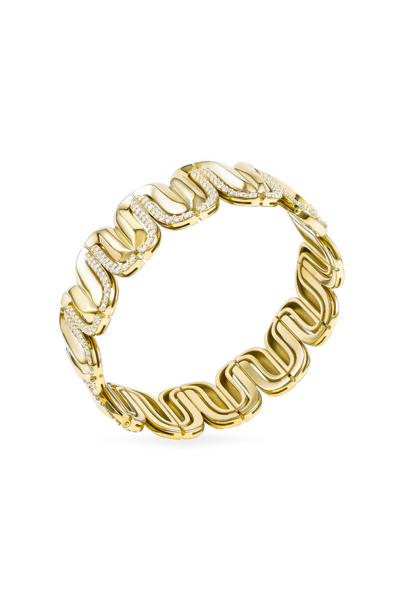 Miseno 18k Yellow Gold Diamond Arco Bracelet