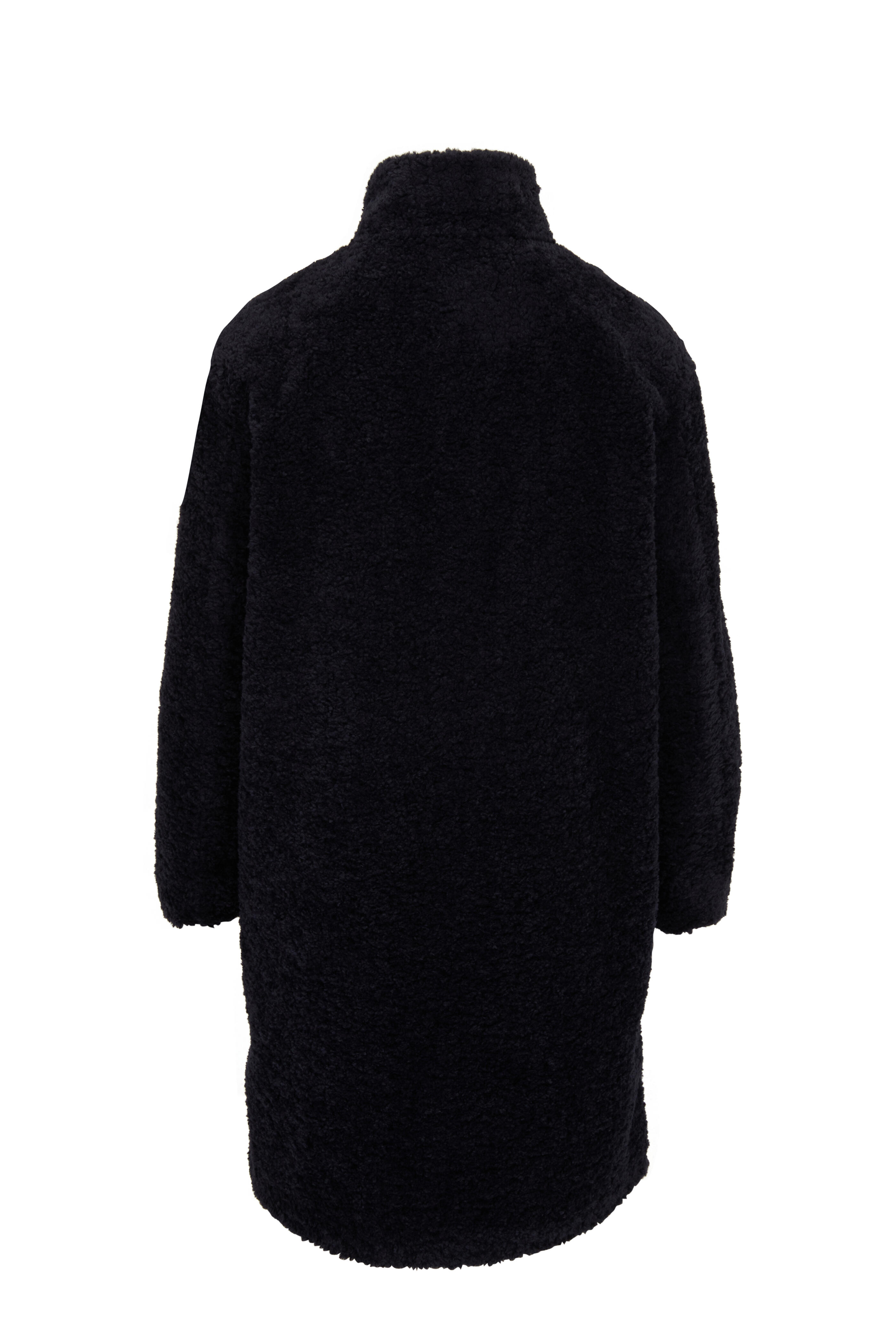 Akris Punto - Navy Blue Faux Shearling Coat