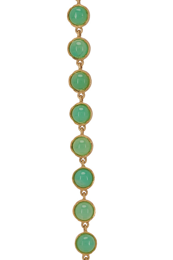 Irene Neuwirth Cabochon Chrysoprase Stone Bracelet - view 3