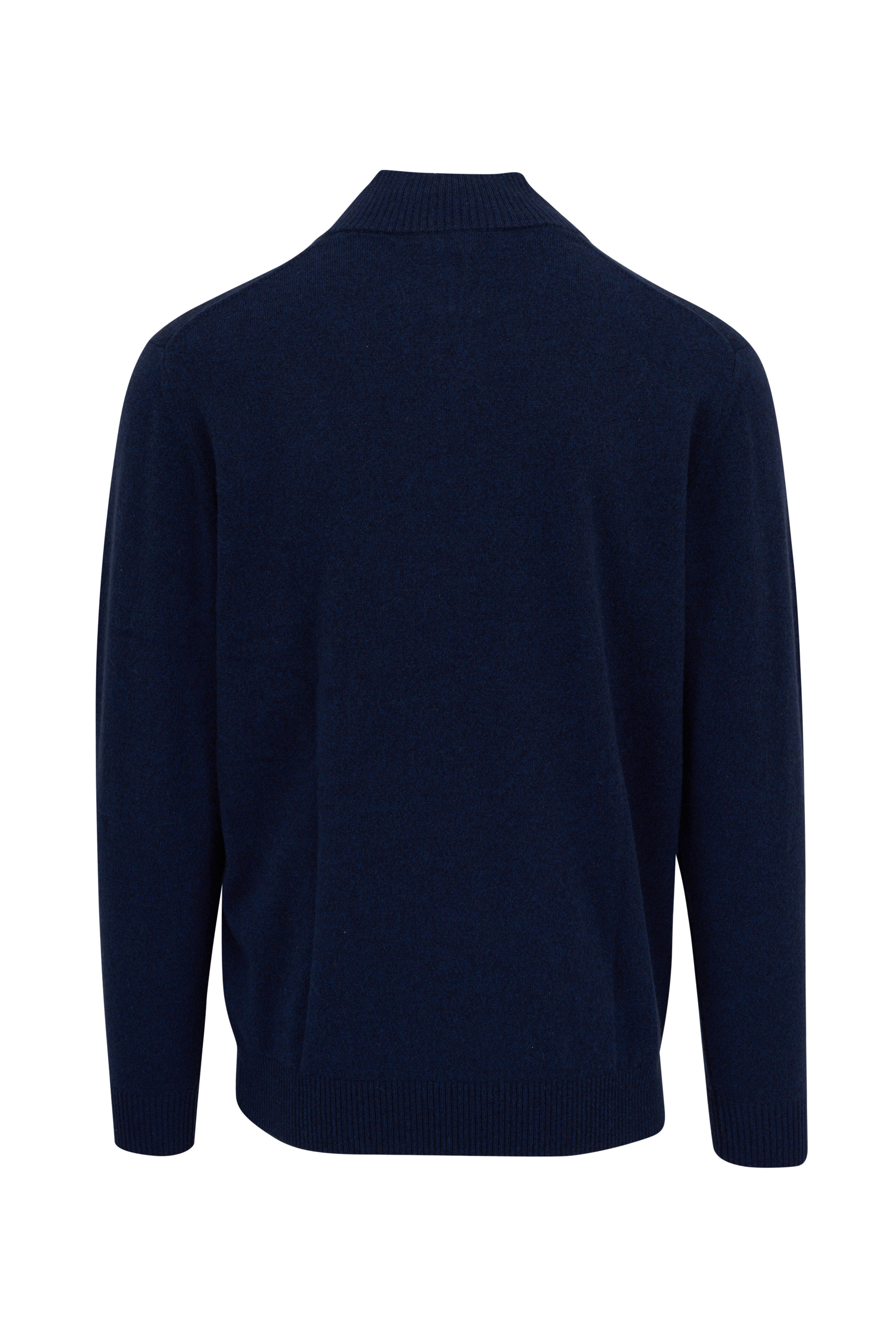 Kinross - Navy Suede Trim Quarter Zip Pullover | Mitchell Stores