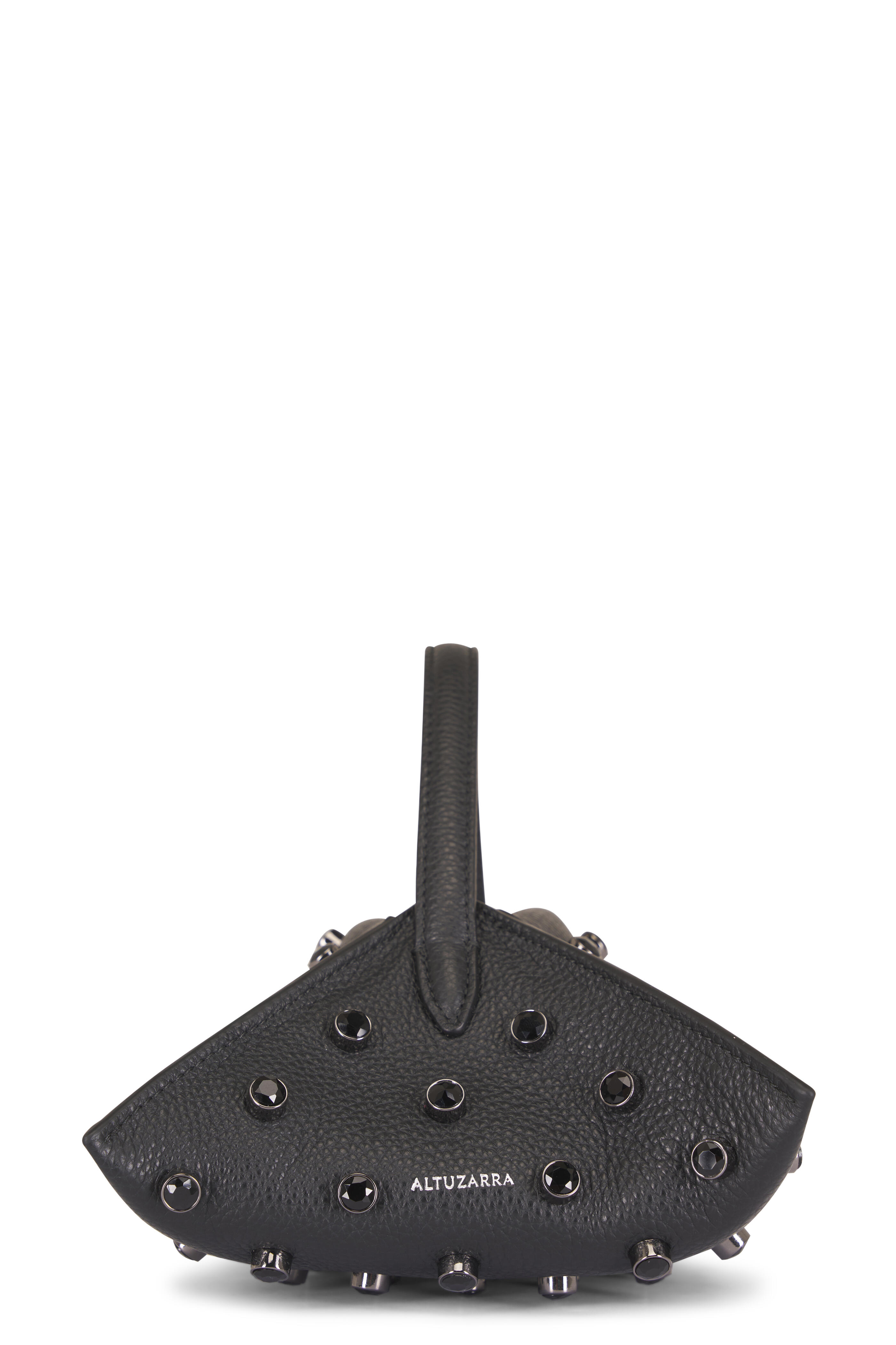 Altuzarra - Origami Black Crystal Baguette Top Handle Bag - view 4
