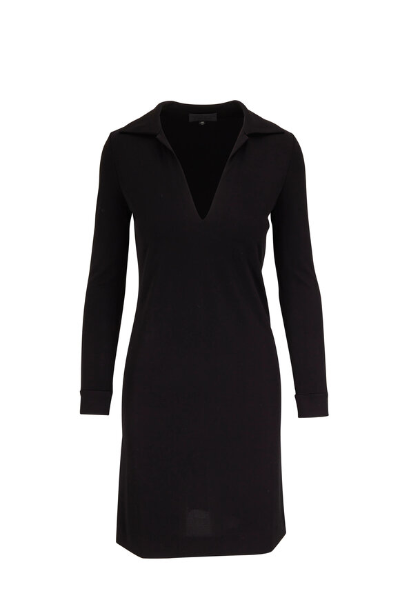 Nili Lotan - Adelyn Black Long Sleeve Shift Dress 