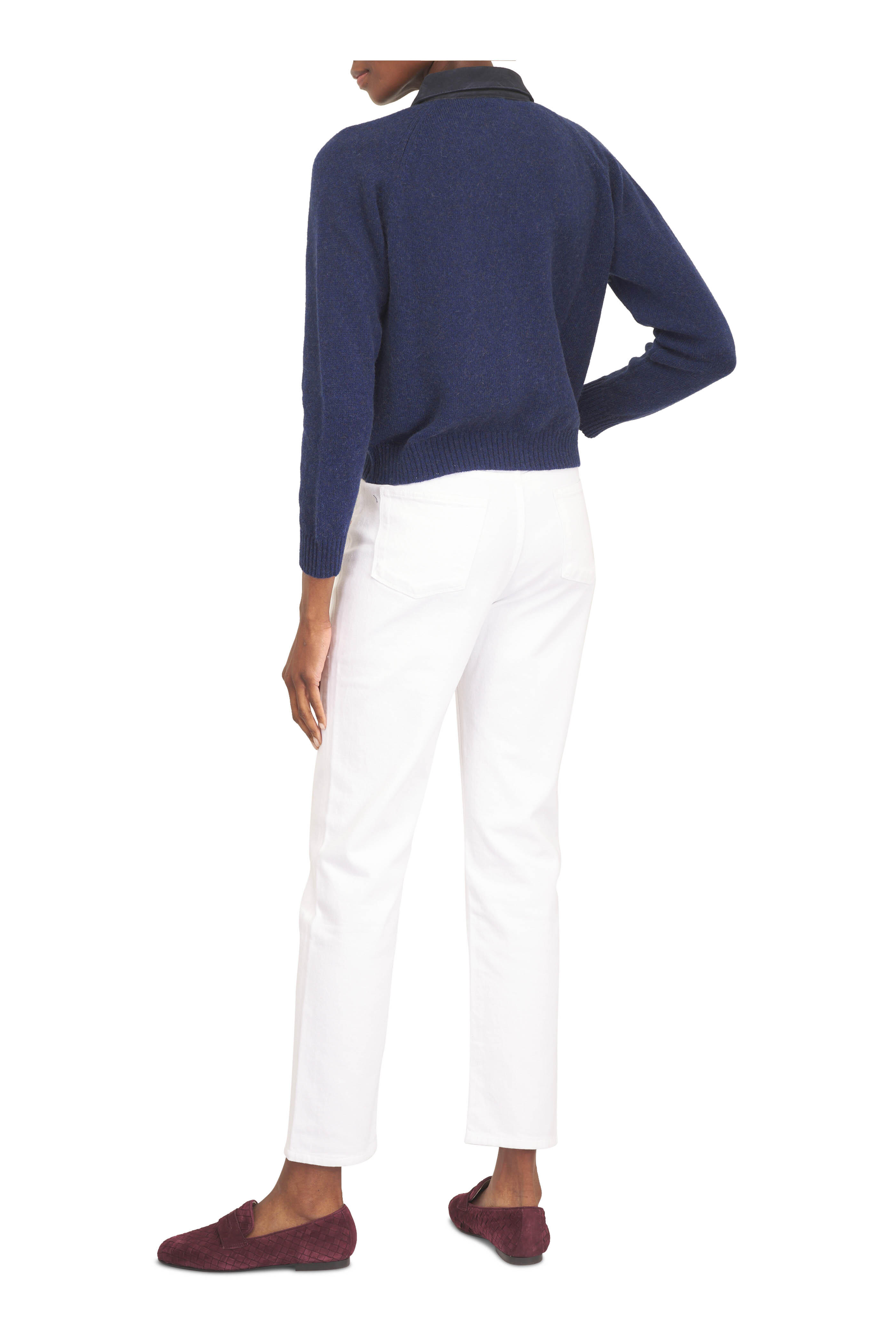 Ron White - Maddie Burgundy Woven Suede Loafer - view 3