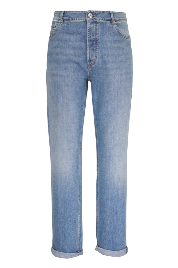 Brunello Cucinelli Blue Five Pocket Jean - view 1
