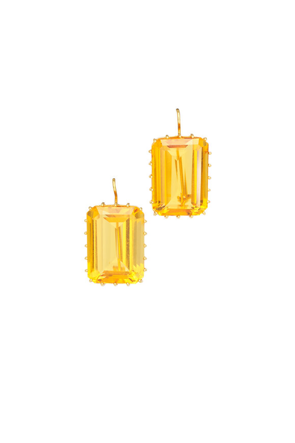 Renee Lewis 18k Yellow Gold Antique Citrine Earring - view 1