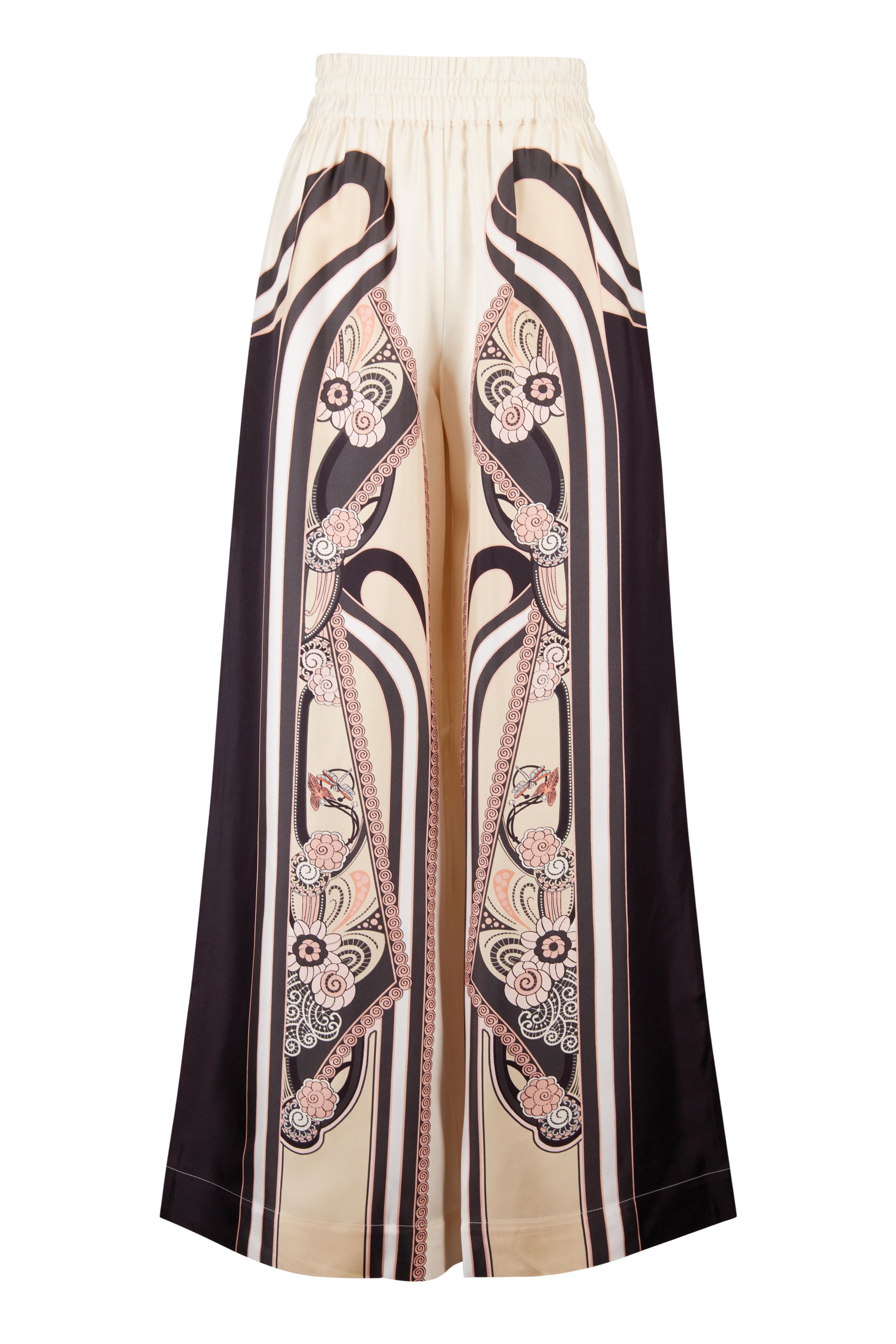 La DoubleJ - Ambrosia Placée Print Silk Twill Palazzo Pant - view 1