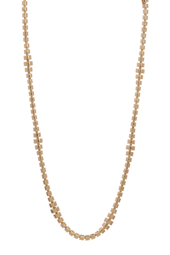 Sidney Garber 18k Yellow Gold Mini Hourglass Necklace
