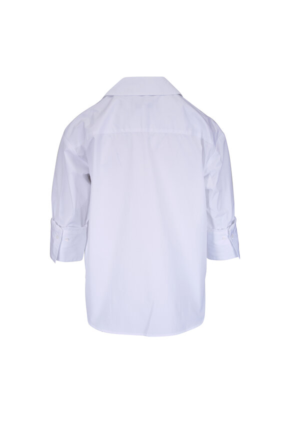TWP Polo White Split Neck Top - view 3
