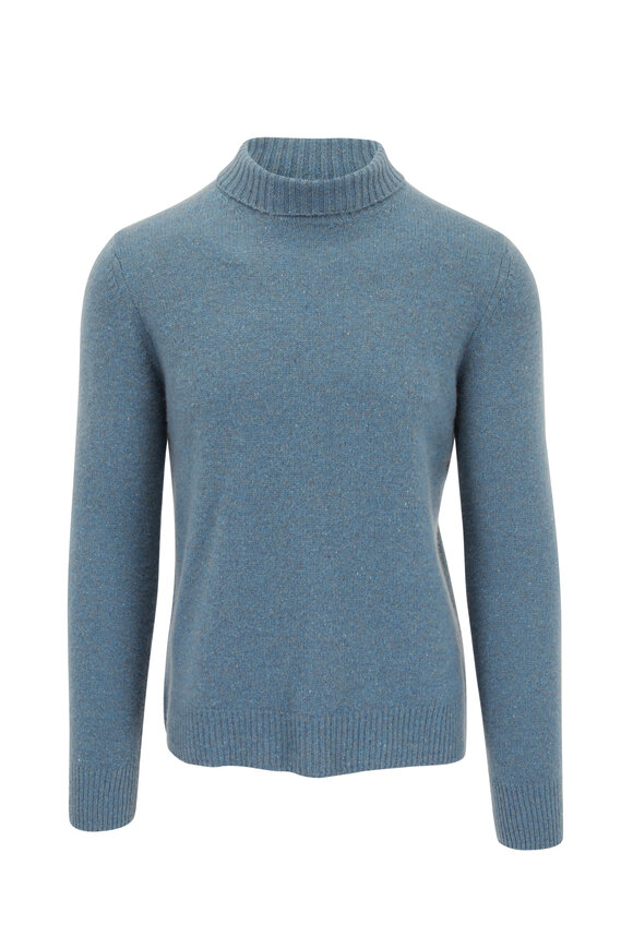 Vince - Heather Carmel Teal Plush Turtleneck
