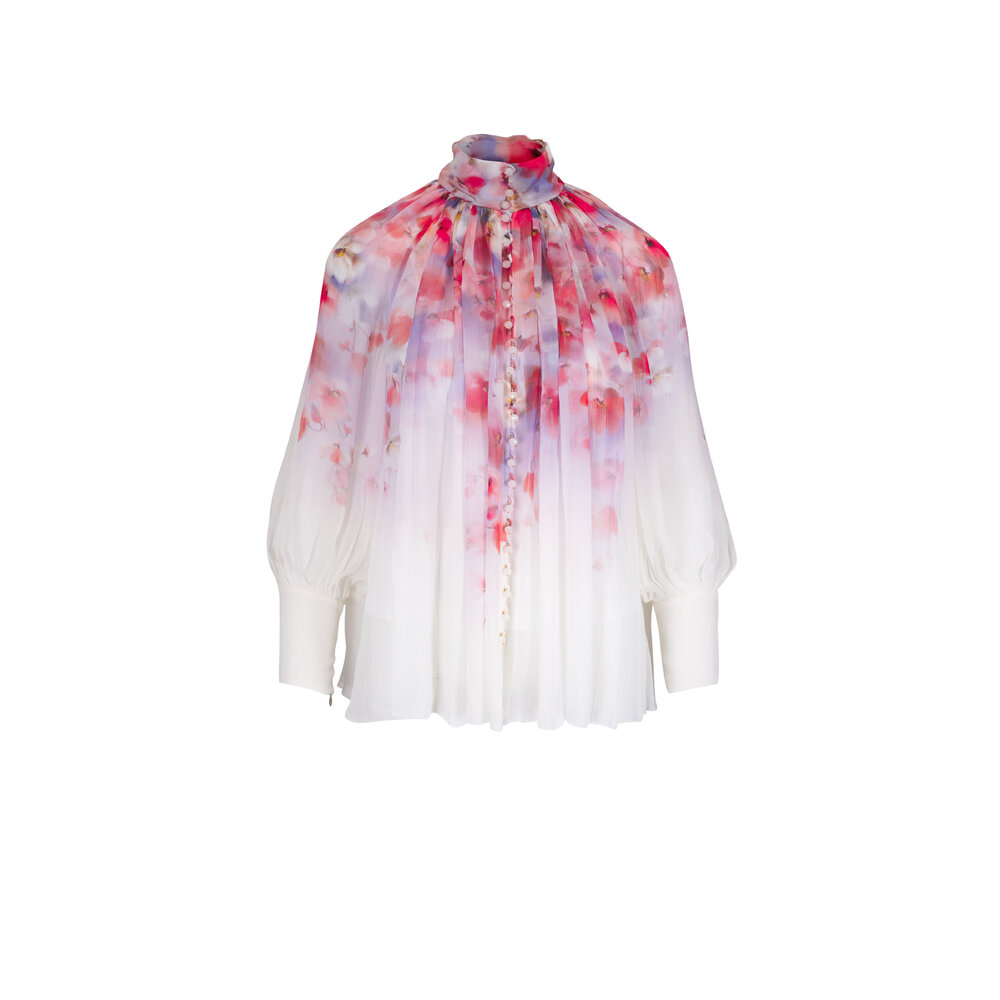 最終価格！PRINCESS FLOWER SMOCK BLOUSE Heart Damask Princess Sleeve Square Neck Blouse