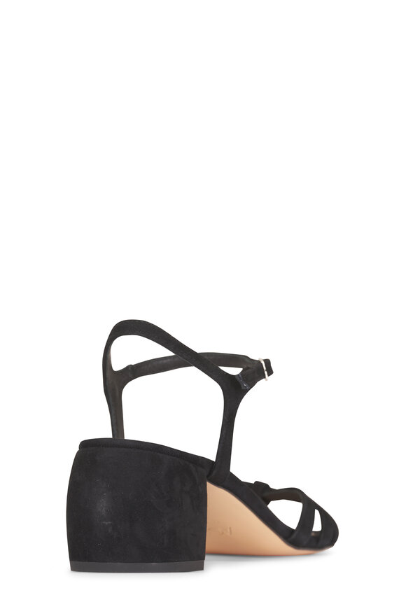 AGL Clio Black Suede Sandal, 50mm - view 5