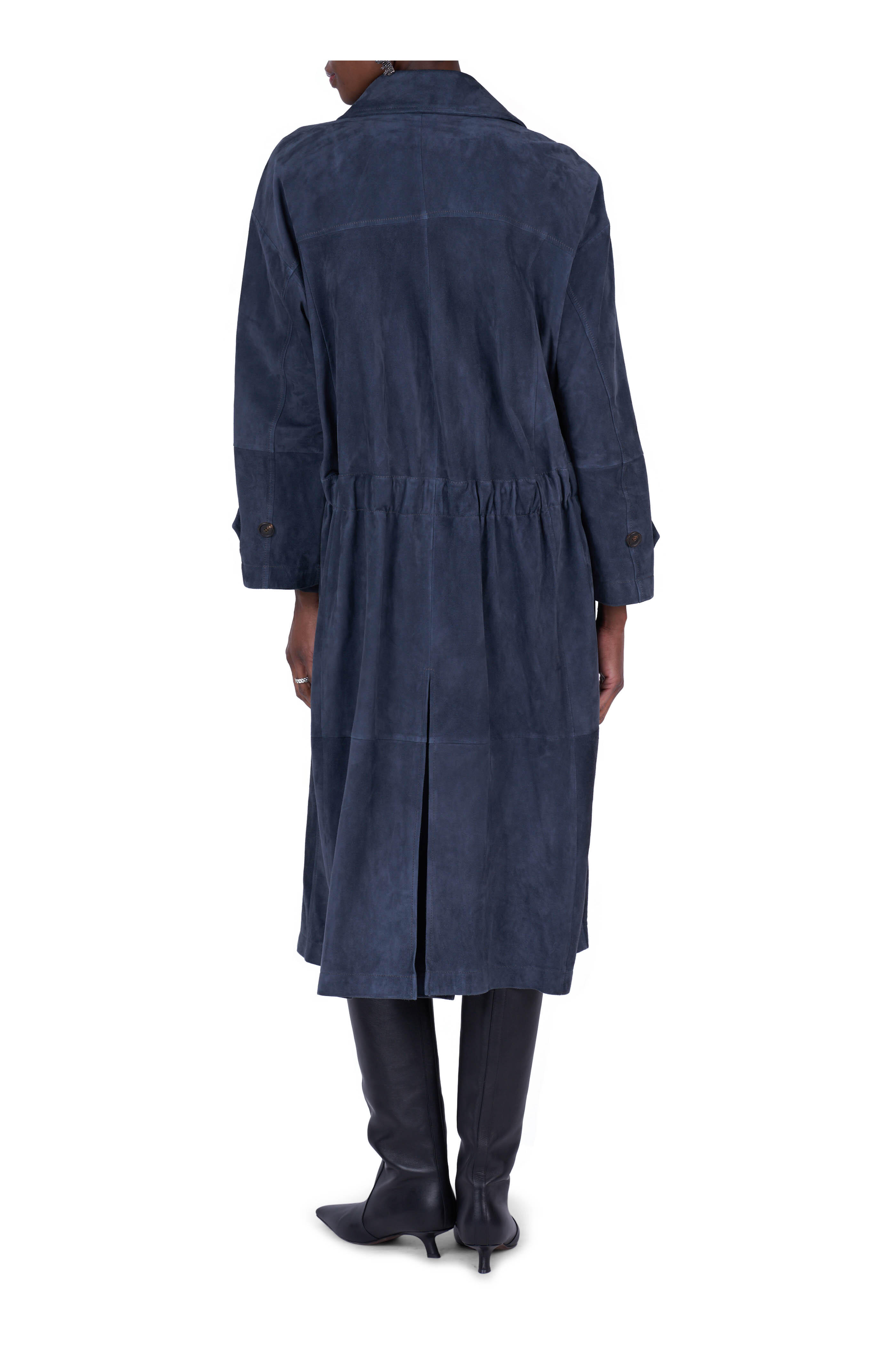 Brunello Cucinelli - Denim Suede Trenchcoat
