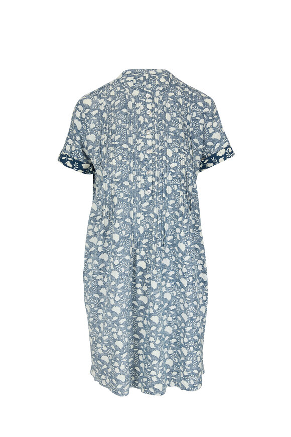 Faherty Brand - Gemina Indigo Floral Linen Dress 