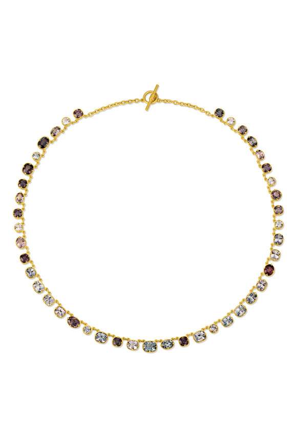 Leigh Maxwell 18k Yellow Gold Gemmy Riviere Necklace - view 2