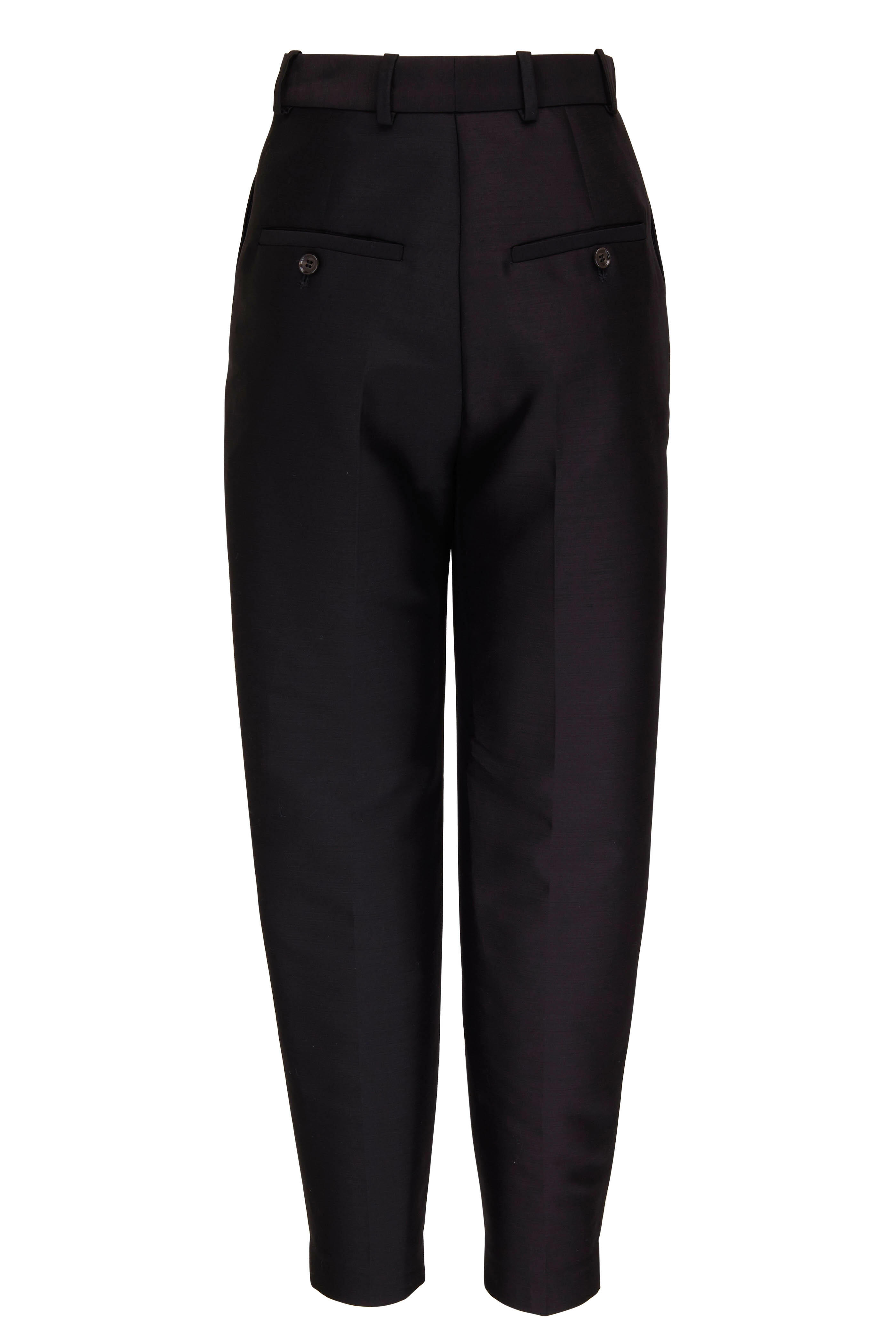 Totême - Black Sewn Pleat Evening Pant