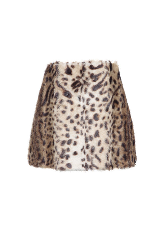 Aknvas Lis Brown Lynx Mini Skirt