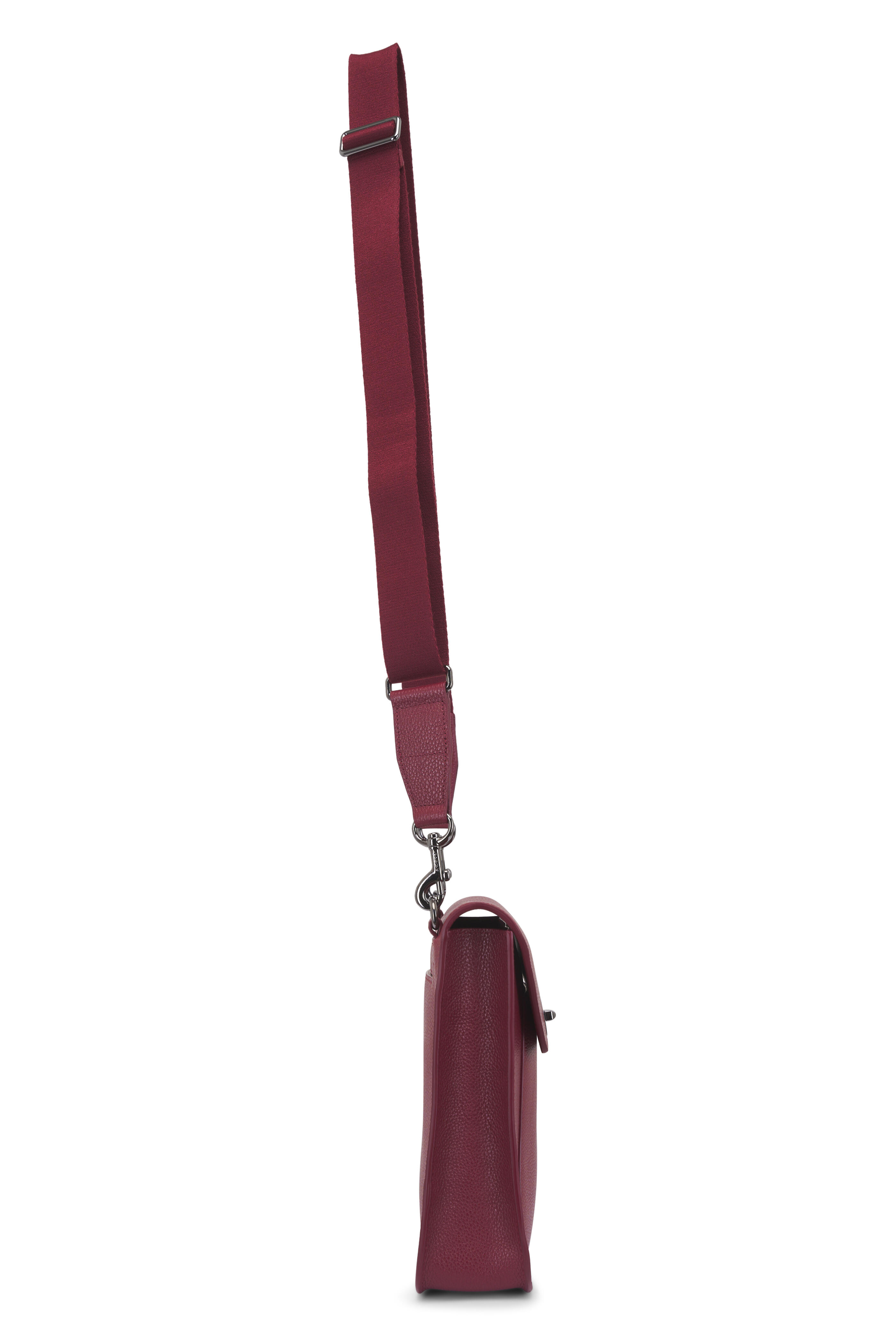 Akris - Little Anouk Crimson Leather Messenger Bag
