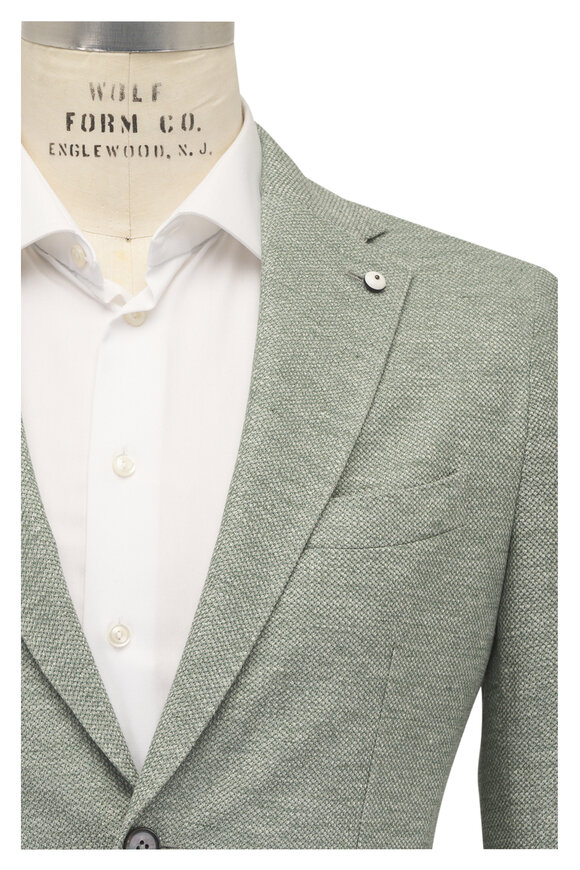 L.B.M. 1911 Light Gray Linen & Cotton Sportcoat