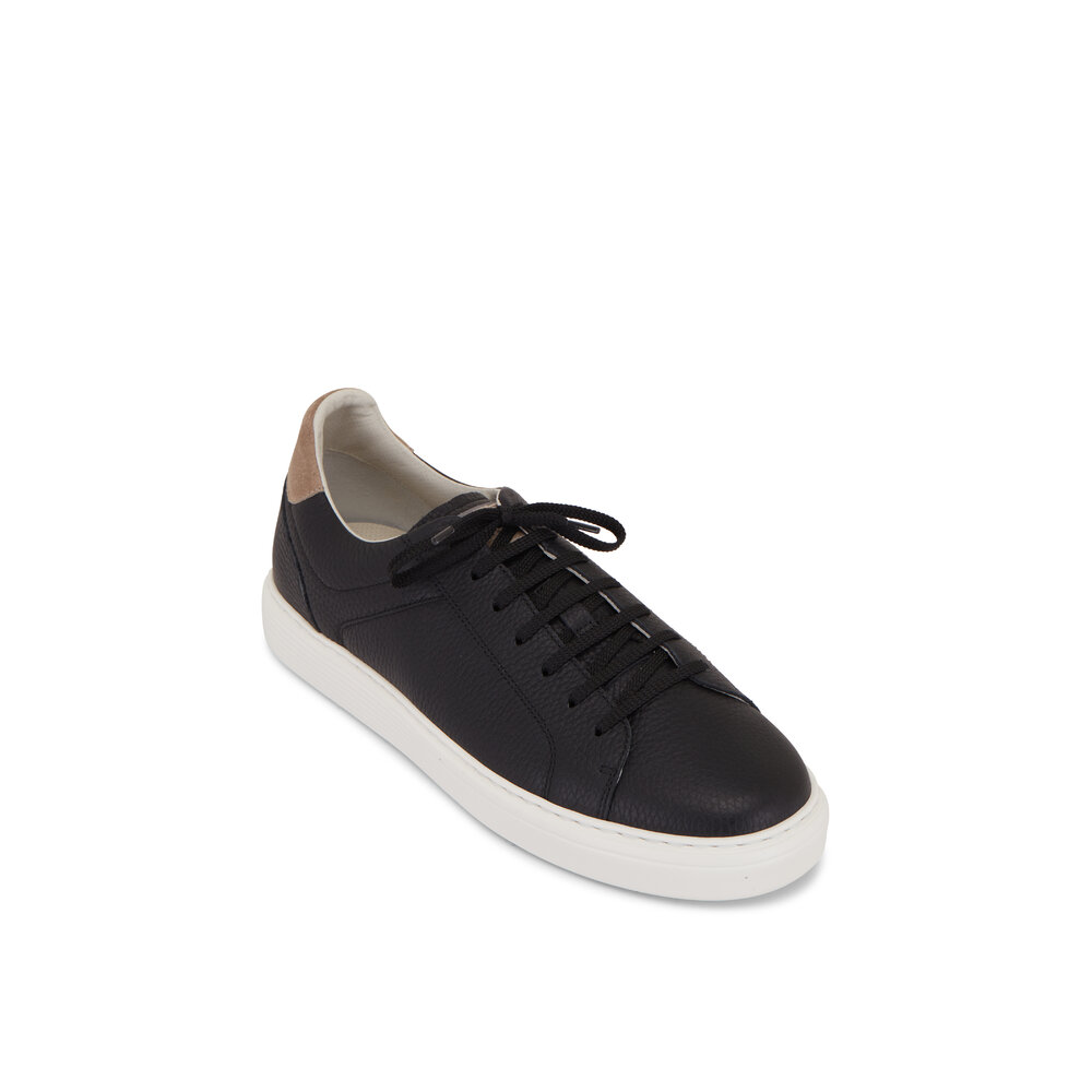 ★関税込★ BRUNELLO CUCINELLI レザー スニーカー ブラック Brunello Cucinelli - Black Leather Airsole Sneaker