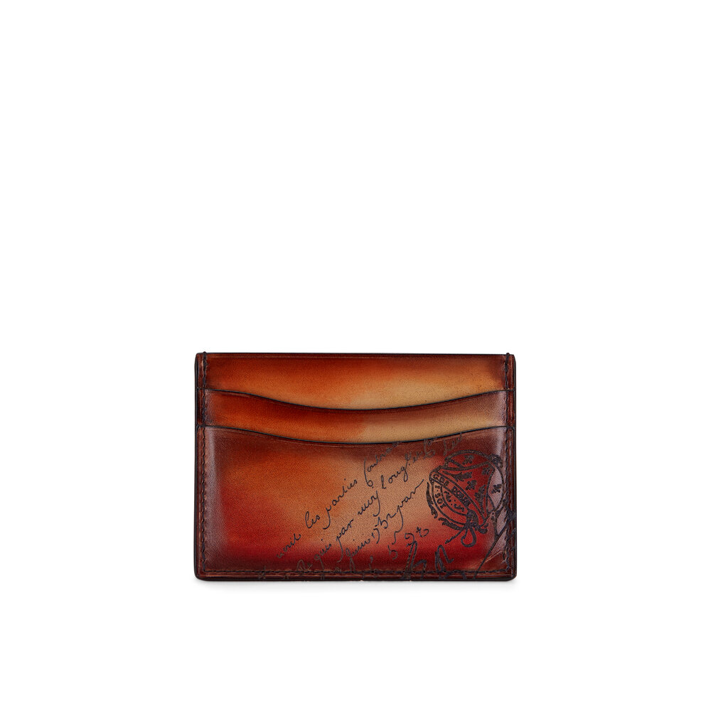 Bambou Alligator Leather Card Holder - Size: Tu - Men - Berluti