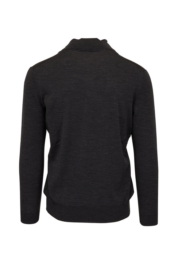 Kiton - Gray Wool Quarter Zip Pullover