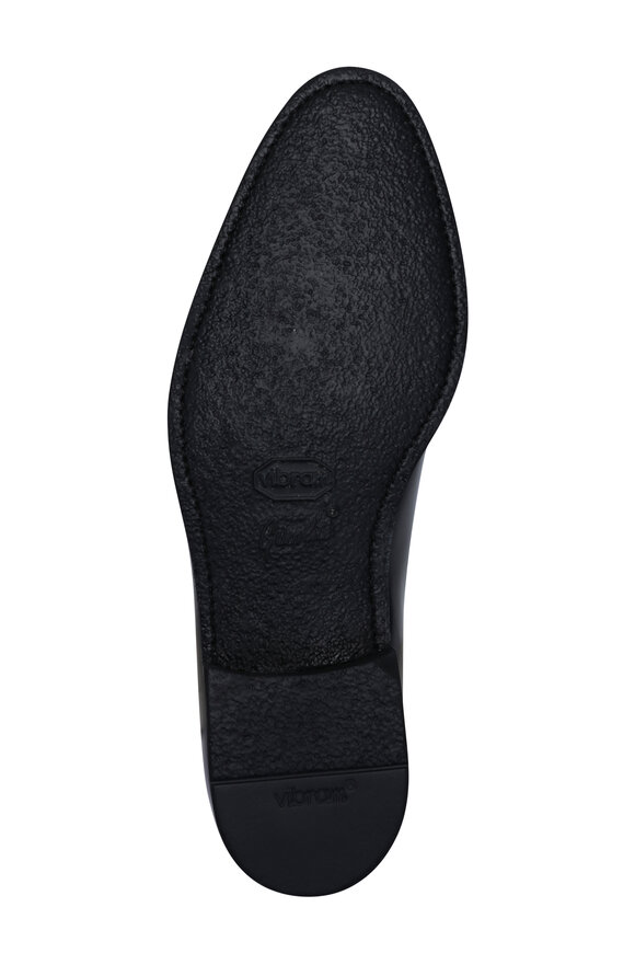 Bontoni Vittorio Black Leather Reverse Stitch Oxford - view 4