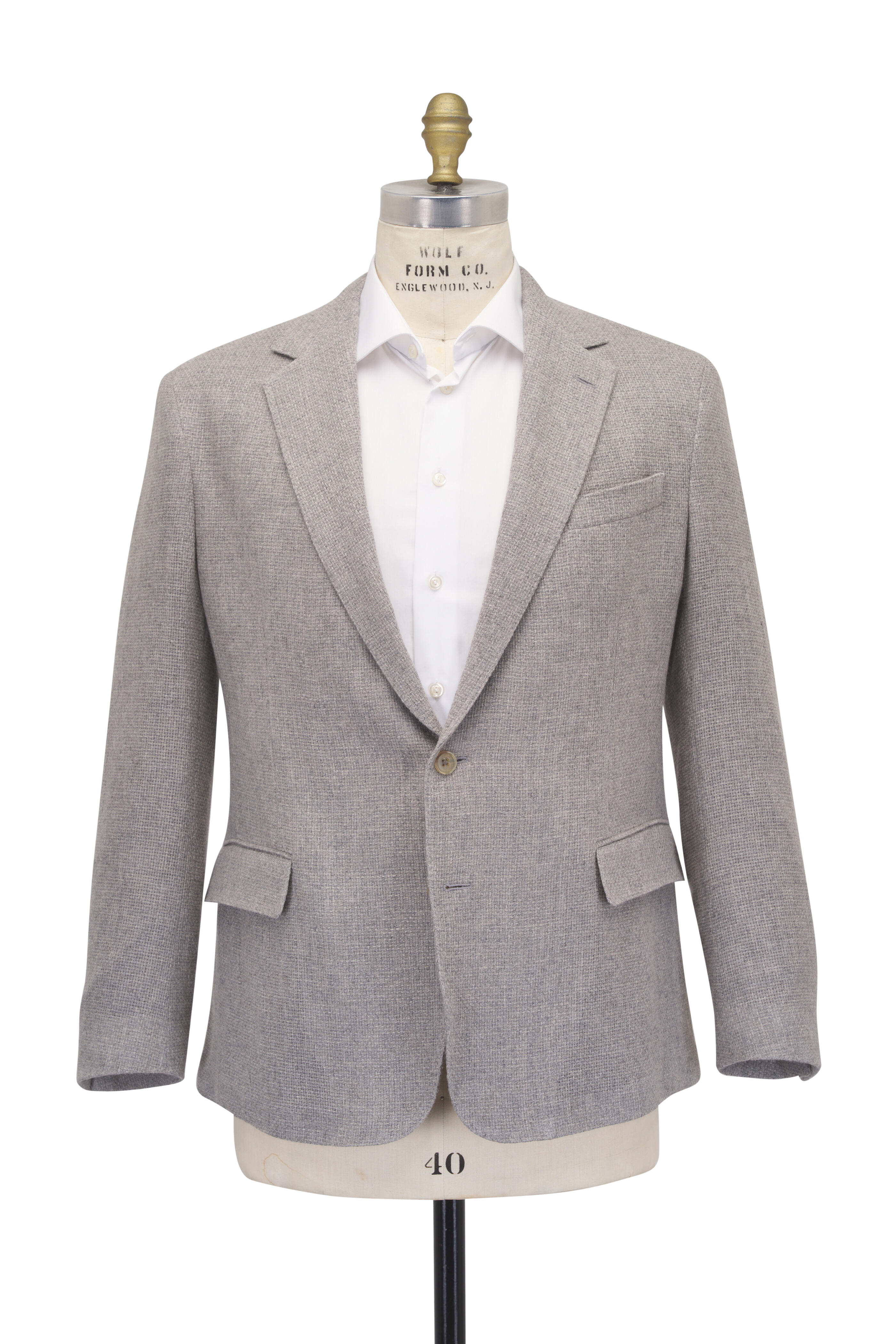 Ralph Lauren Purple Label - Gray Textured Cashmere Sportcoat