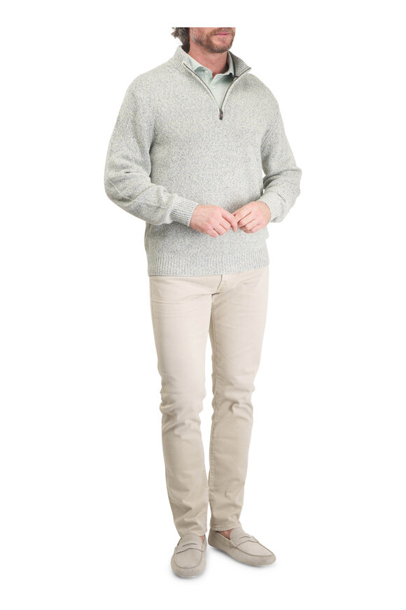Maurizio Baldassari Green Iceberg Linen & Cotton Polo - view 2