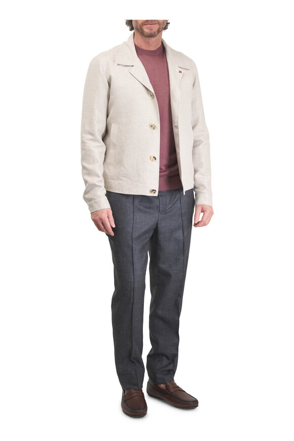 Colombo Dark Rose Cashmere & Silk Sweater - view 2