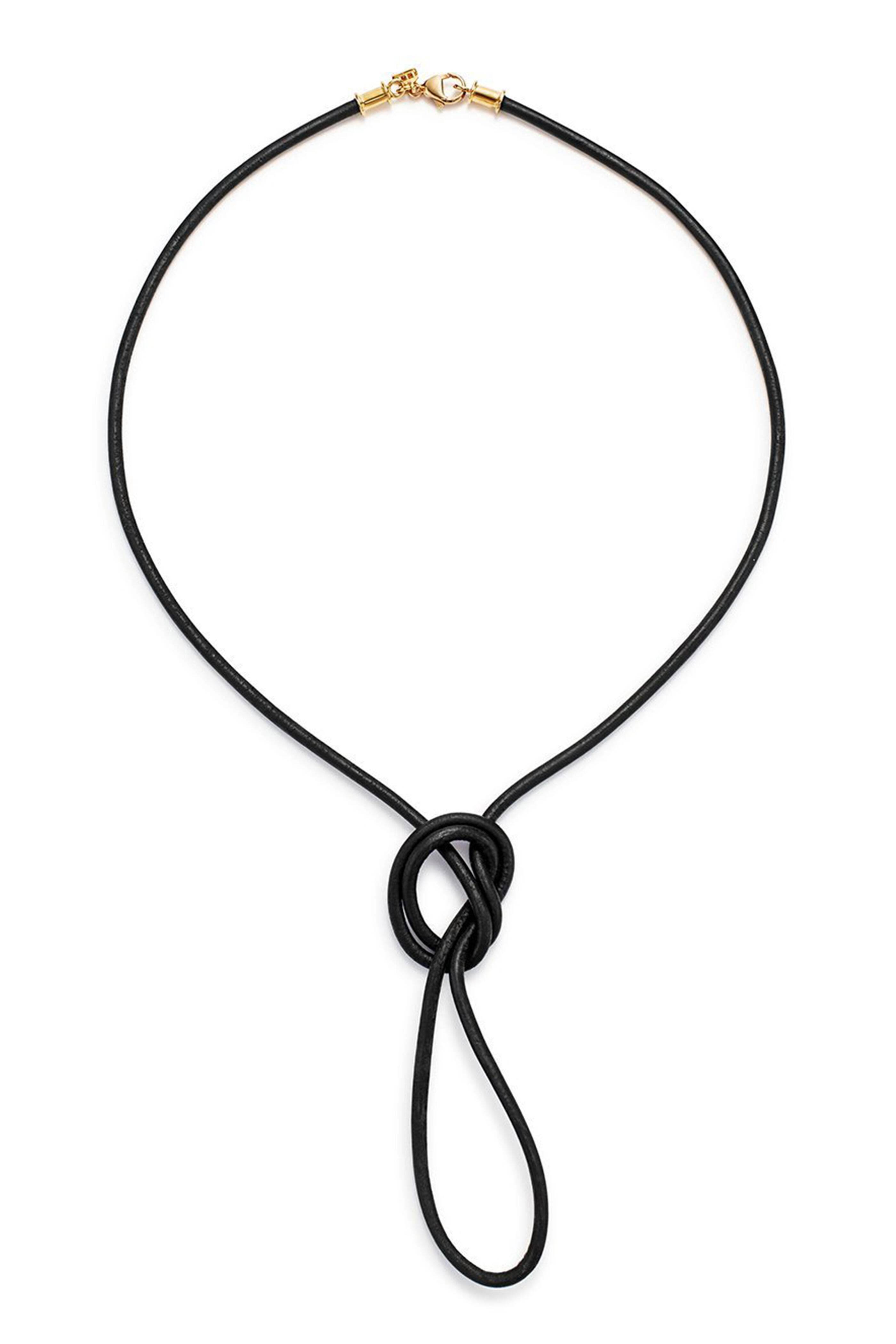 Temple St. Clair - 18k Gold Black Leather Cord - view 1