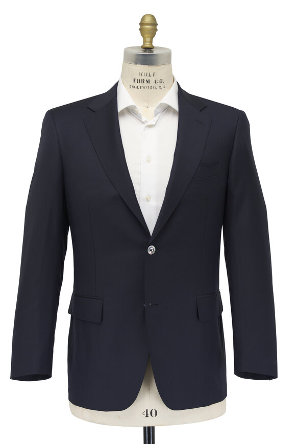 Canali - Navy Blue Super 150s Wool Sportcoat