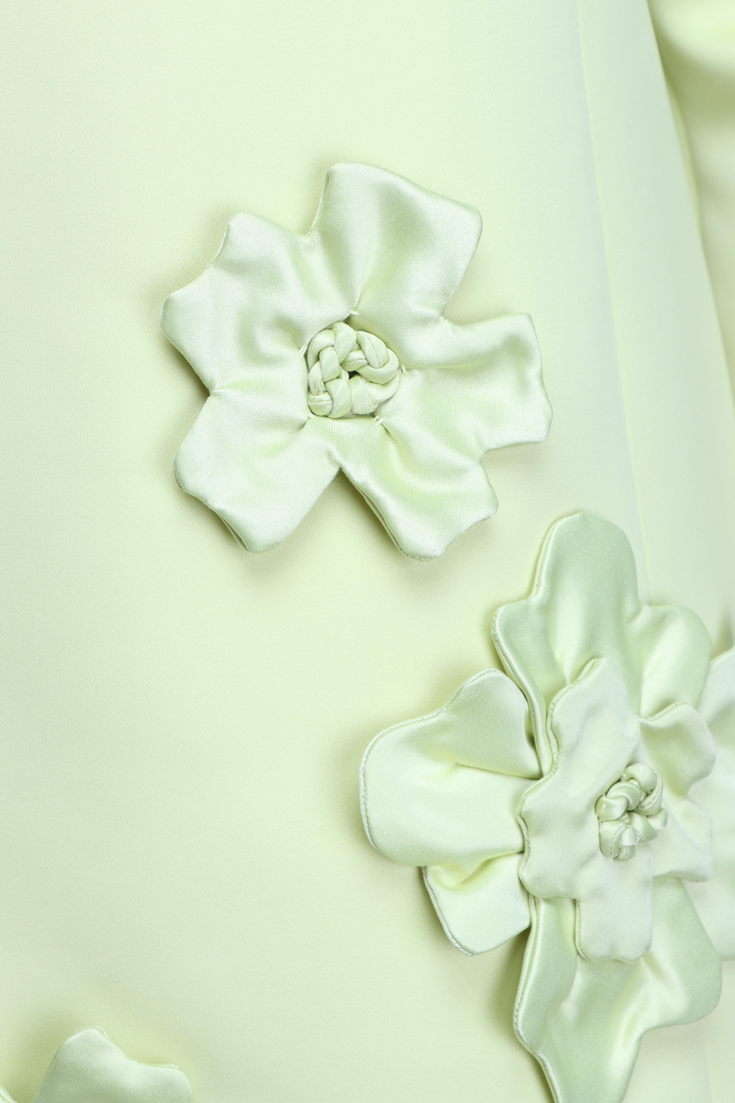 Leo Lin - Aliza Chartreuse Petal Mini Dress