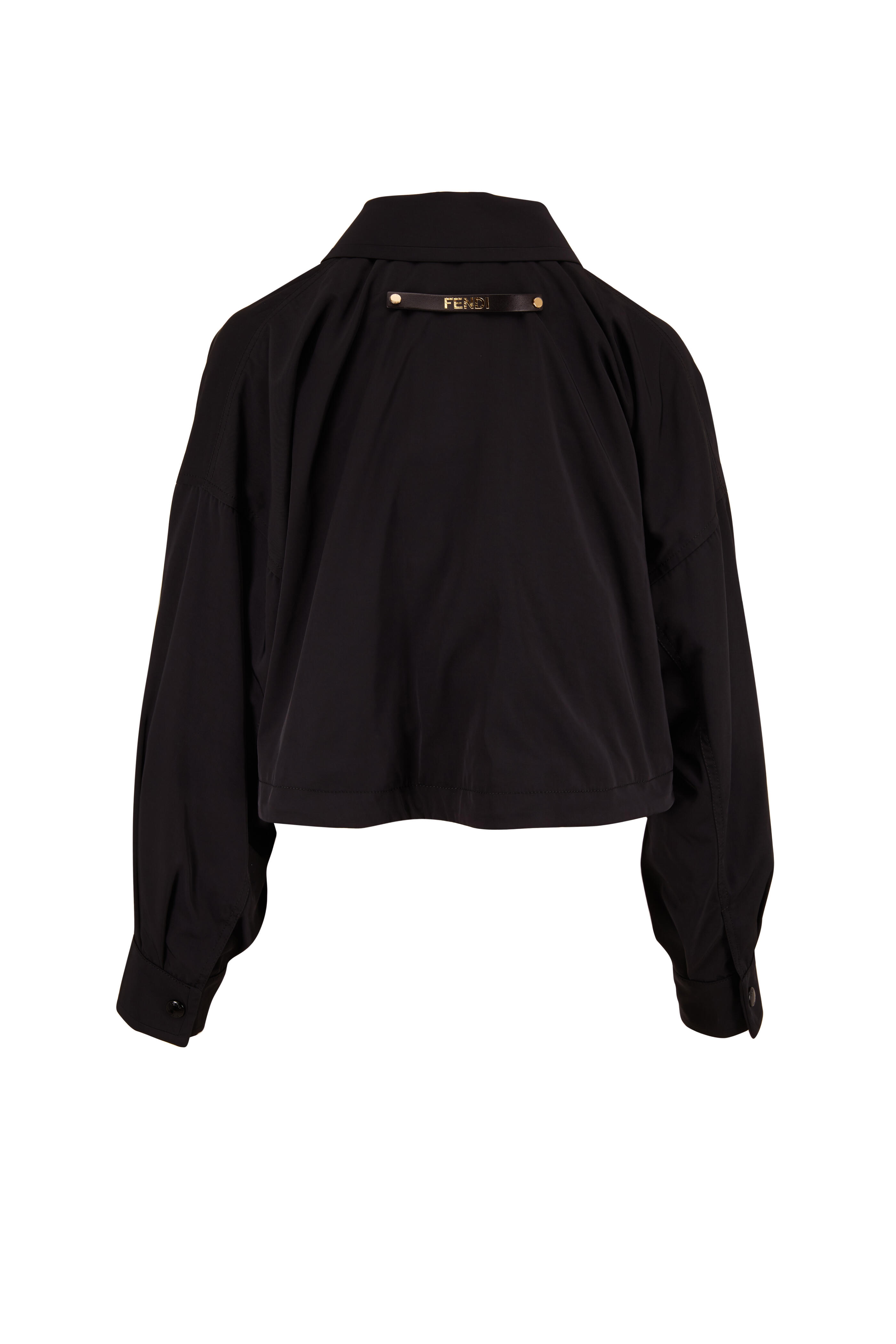 Fendi - Black Nylon Crop Jacket | Mitchell Stores