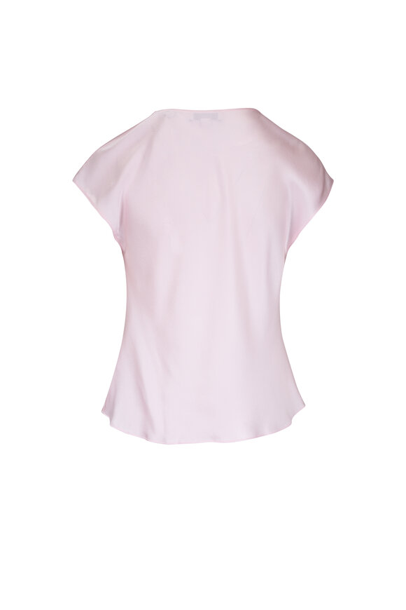 Vince - Ballet Pink Silk Cowl Neck Blouse