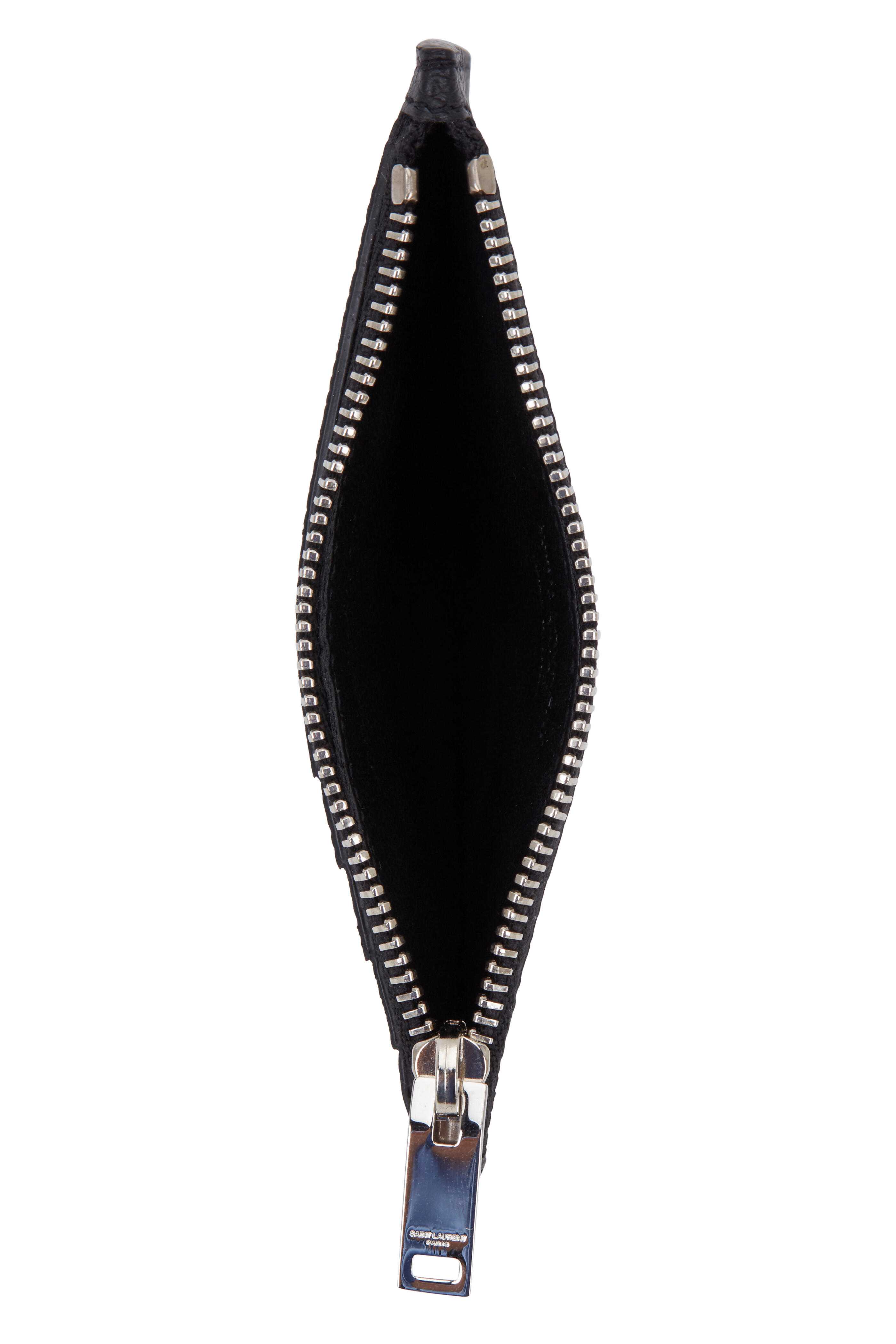 Saint Laurent - Fragments Black Leather Zip Card Case