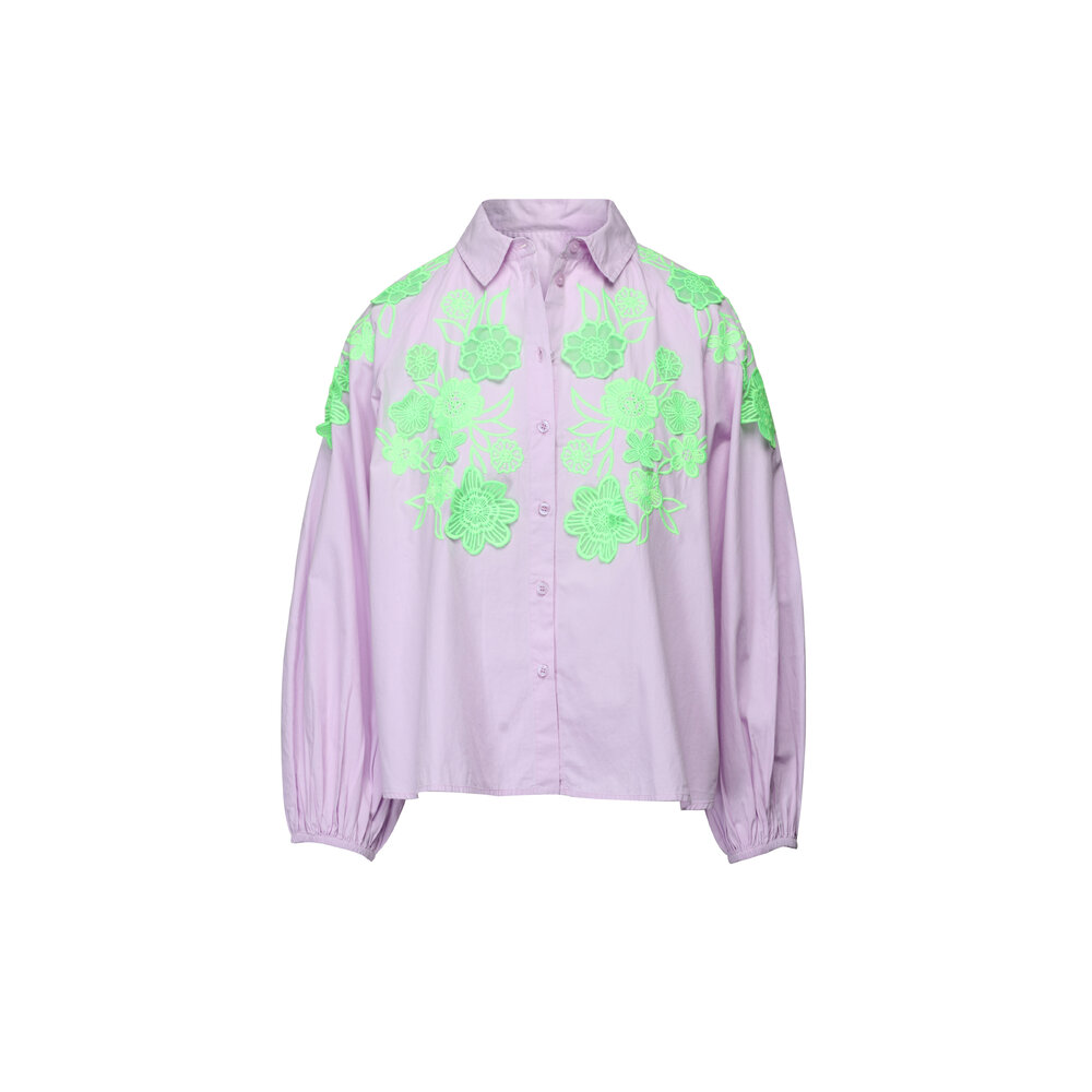 Essentiel Antwerp - Joella Grape Appliqué Flower Shirt