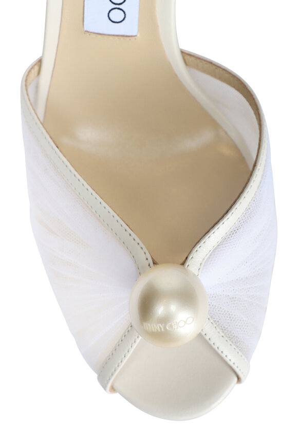 Jimmy Choo Sacaria Tulle Pearly Sandal, 85mm - view 4