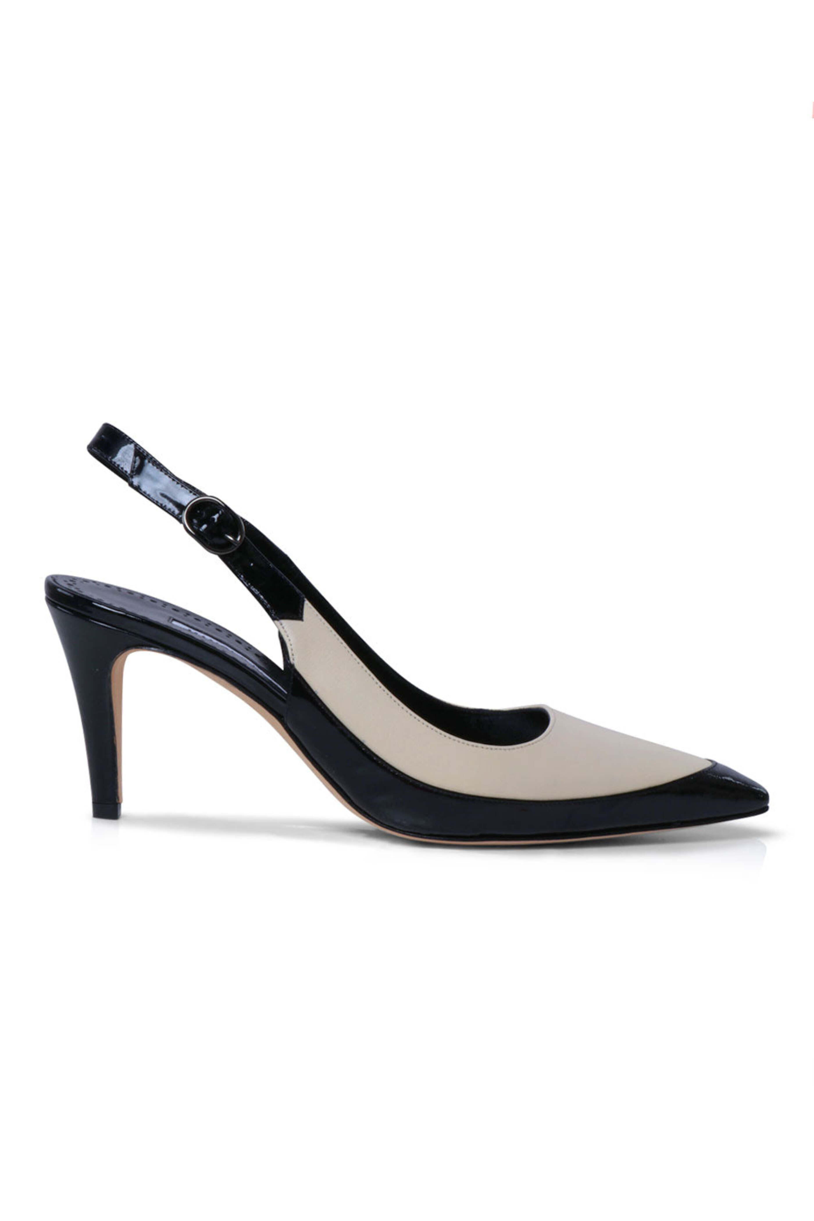 Manolo Blahnik - Bicolor Leather Slingback Pumps
